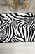 Feblilac Cute Black and White Zebra Tufted Bath Mat