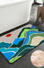 Feblilac Green Mountains and Rivers Tufted Bath Mat