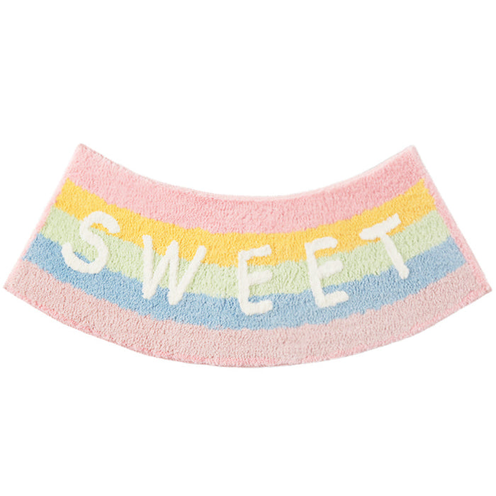 Febliac Sweet Rainbow Bath Mat, Cute Long Runner