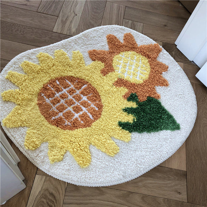 Feblilac Sun and Sunflower Bath Mat