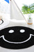 Feblilac Smiling Face Tufted Cushion Area Rug, Mat for Bedroom