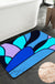 Feblilac Colorful Abstract Sea Geometric Tufted Bath Mat