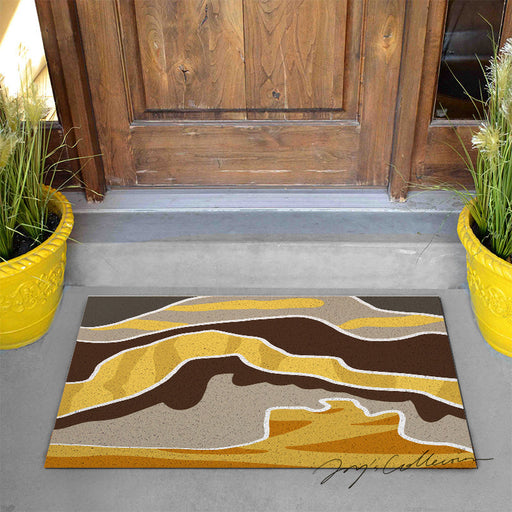 Feblilac Brown The Mountains PVC Coil Door Mat