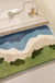 Feblilac Grass White Clouds Sky Bath Mat Rug