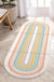 Feblilac Colorful Oval Bedroom Rug Long Runner