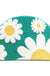 Green Semicircle Daisy Bathroom Mat, White Flower Bath Rug, Nature Bathroom Decor, Soft Water-Absorbent Mat for Bath Shower