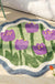 Feblilac Purple Tulip Garden Area Mat