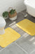 Feblilac Square Solid Tufted Bathroom Mat Toilet U-Shaped Floor Mat