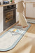 Feblilac Cat Love Fish PVC Leather Kitchen Mat