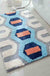 White Blue Orange Grey Geometrical Bath Mat