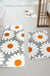 Feblilac Daisy Flower Tufted Bath Mat Set