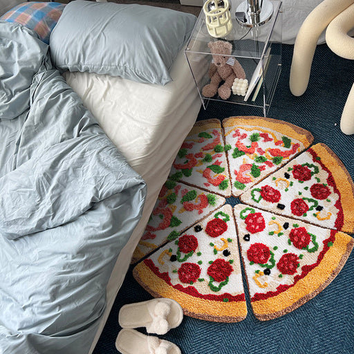 Feblilac Cute Fun Pizza Rug Bath Mat