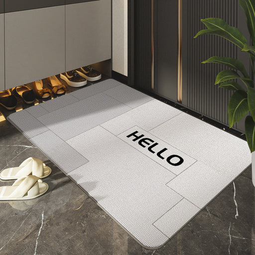 Feblilac Gradient Gray Polyester Door Mat