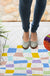 Feblilac Colorful Distorted Square Geometric Nylon Door Mat