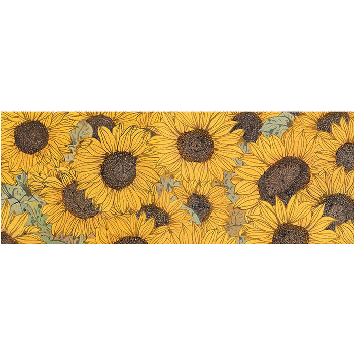 Feblilac Yellow Sunflower Diatomaceous Earth Kitchen Mat