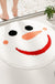 Christmas Snow Man Round Rug, Holiday Winter Bathroom Snowman Mat, 60cm / 23"