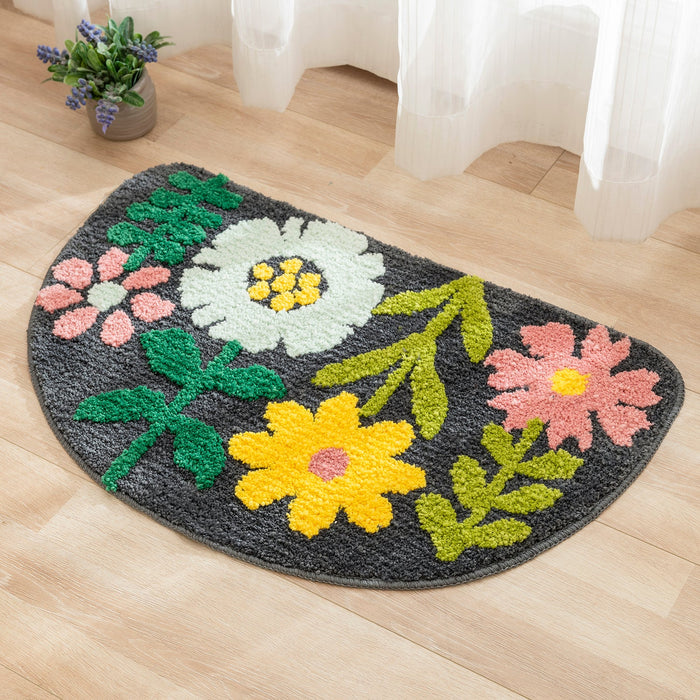 Feblilac Lovely Sunflower and Tree Tufted Bath Mat