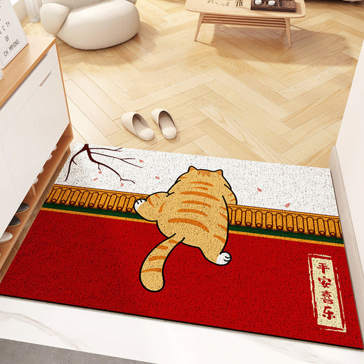 Feblilac Cat Climbing Palace Wall PVC Coil Door Mat