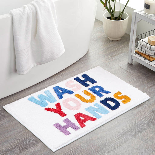 Feblilace Wash Your Hands Bath Mat