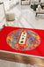 Feblilac Chinese Style Red Auspicious Clouds Polyester Door Mat