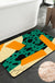 Feblilac Flowing Stain and Square Geometric Tufted Bath Mat