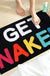 Feblilac Colorful Get Naked Black Ground Bathroom Mat 50x80cm