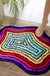 Feblilac Irregular Rainbow Tufted Bath Mat