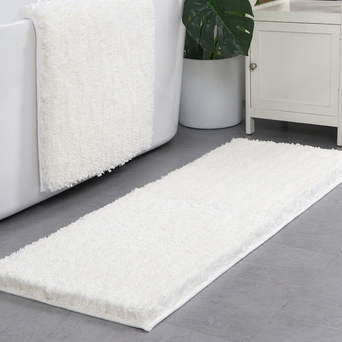 Feblilac Solid Color Long Mat for Bathroom Runner Doorway Mat