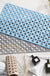 Feblilac TPE Blue/Grey/Khaki/White Drain Holes and Suction Cups Antiskid Tub Rug, Bathtub Mats