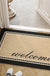 Feblilac Black and Camel Polyester Door Mat