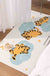 Three Cute Little Tiger White Bedroom Mat