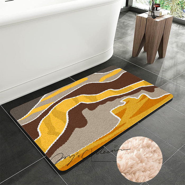 Feblilac Brown The Mountains Tufted Bath Mat