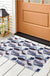 Feblilac Japanese Blue Wave Pattern Entrance Door Mat, Ukiyoe Art Doorway PVC Rug