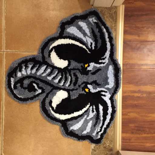 Feblilac Cute Elephant Tufted Bath Mat