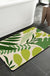 Feblilac Green Tropical Plant Leaves Tufted Bath Mat