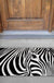 Feblilac Zebra Black And White PVC Coil Door Mat