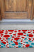 Feblilac Red and Blue Polka Dot PVC Coil Door Mat