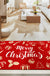 Feblilac Red Merry Christmas PVC Coil Door Mat