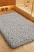 Feblilac Solid Long Plush Tufted Bath Mat