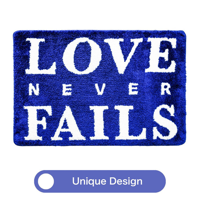 Feblilac Love Never Fails Tufted Bath Mat