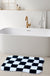 Feblilac Irregular Checkerboard Tufted Bath Mat