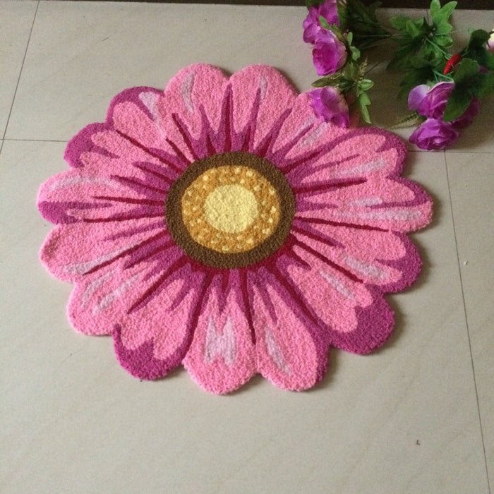 Feblilac Chrysanthemum Tufted Bath Mat