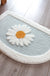 Semicircle Daisy Bathroom Mat