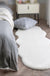 Feblilac White Grey Rabbit Hair Feel Bedroom Rug