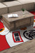 Feblilac Red Lucky Cat Handmade Tufted Acrylic Livingroom Carpet Area Rug