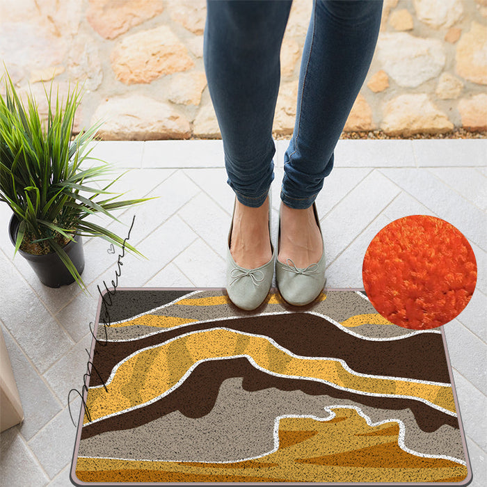 Feblilac Brown The Mountains Nylon Door Mat