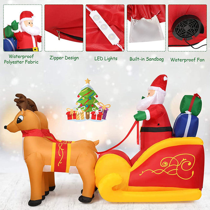 Christmas Inflatable Inflatable Garden Decoration Elk Sleigh