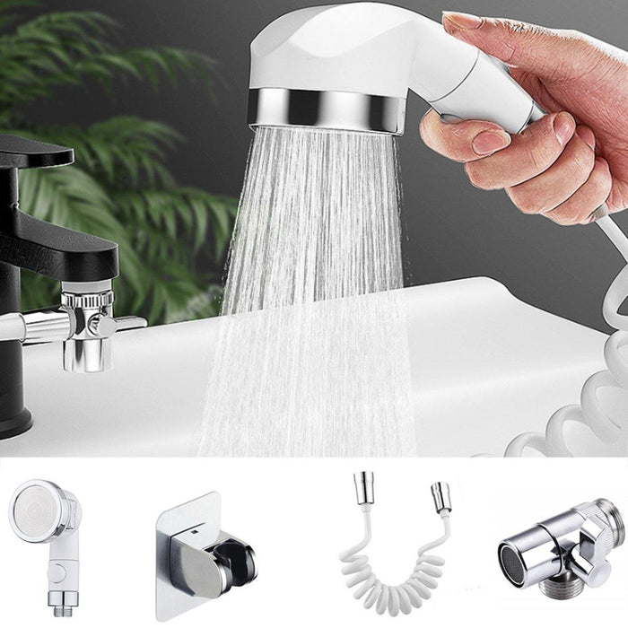 Wall Mounted Shower Faucet Set Bathroom Bathtub Shower Hand Held Spray Mixer