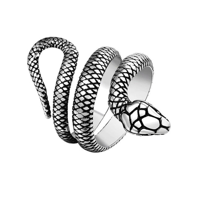 Retro Norse Mythology Men Ouroboros Ring - Okeihouse