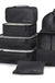 7pcs Packing Cubes Luggage Storage Organiser Travel Compression Suitcase Bags